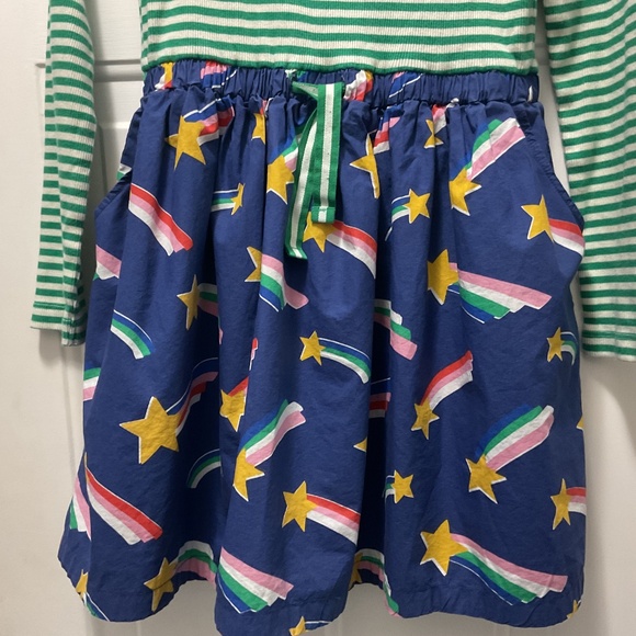 Girls 9-10y Mini Boden Rainbow and Stars Dress - Picture 4 of 5